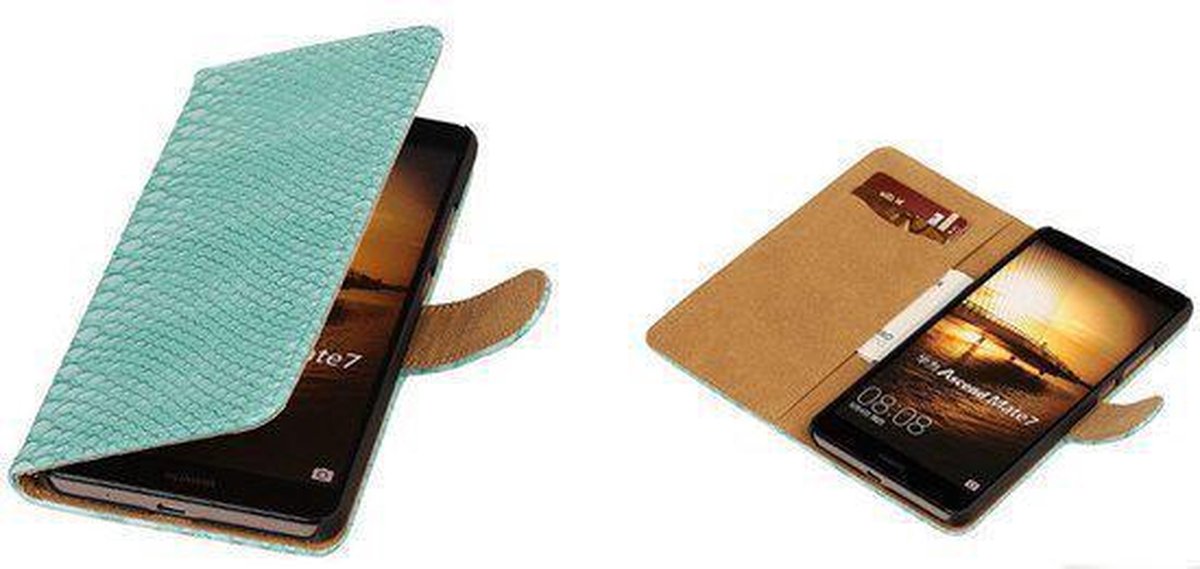 Turquiose Slang Huawei Ascend Mate 8 Book/Wallet Case/Cover
