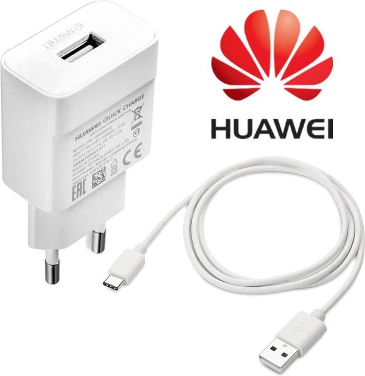 Vierde Morse code wenselijk Huawei snellader met type C kabel - geschikt voor P10 en P10 Plus USB-C  (Let op: NIET... | bol.com