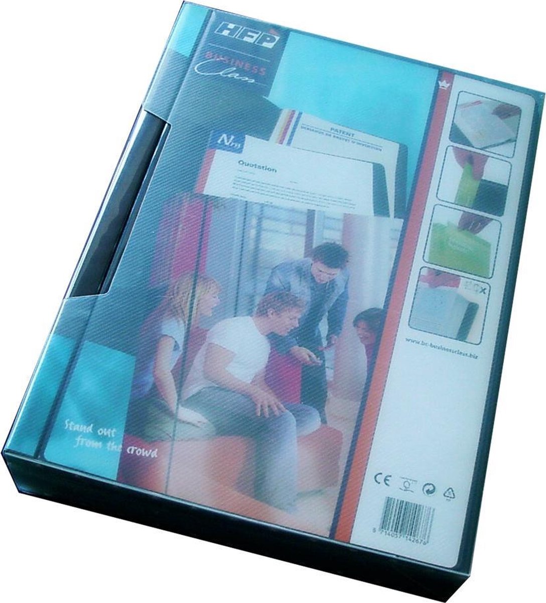 EXXO-HFP #14867 - Presentatie A4 Show Album 80 Tassen - Zwart - 1 Stuks - Met Inschuifkoker