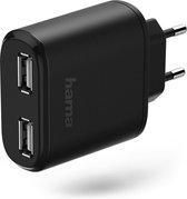 Hama Autodetect dual-USBlader picco 3.4A zwart