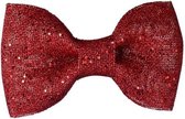 Grote decoratie vlinderstrikken met glitter, 22 cm, set van 2