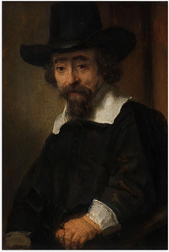 Poster – Oude meesters - Portret van Ephraïm Bueno, Rembrandt van Rijn - 80x120cm Foto op Posterpapier