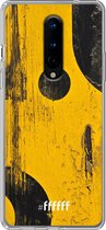 OnePlus 8 Pro Hoesje Transparant TPU Case - Black And Yellow #ffffff