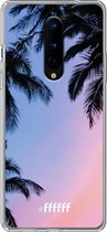 OnePlus 8 Hoesje Transparant TPU Case - Sunset Palms #ffffff