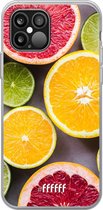 iPhone 12 Pro Max Hoesje Transparant TPU Case - Citrus Fruit #ffffff