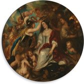 Dibond Wall Circle - Old Masters - Allegory of Peace, Jan Lievens, 1652 - 50x50cm Photo sur Aluminium Wall Circle (avec système d'accrochage)