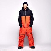 Oneskee Mark V Orange/black - L - Skipak mannen - waterkolom 20,000 - Snowboardpak -  Onesie - Ski overall - Snowsuit - sneeuwscooter pak -  Wintersportpak - Waterdicht skipak - Freeride - sk