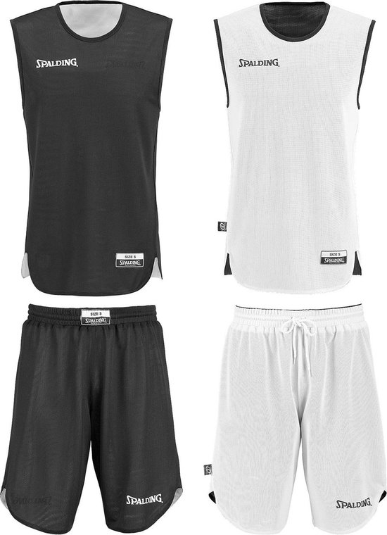 Spalding Doubleface Reversible Basketbalset Basketbalshirt - Maat XXS - Unisex - wit