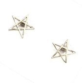 Zac's Alter Ego - Pentagram Stud oorbellen - Zilverkleurig