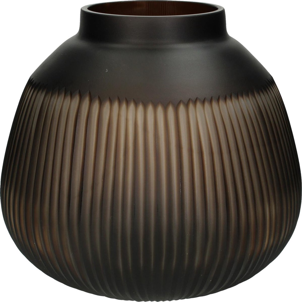 Wants&Needs Vaas Glas Bruin 28 X 28 X 25