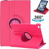P.C.K. Hoesje/Boekhoesje/Bookcover/Bookcase/Book draaibaar roze geschikt voor Samsung Galaxy Tab A7 2020 10.4 Inch (T500/T505) MET GLASFOLIE/TEMPERED GLASS