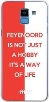 6F hoesje - geschikt voor Samsung Galaxy J6 (2018) -  Transparant TPU Case - Feyenoord - Way of life #ffffff