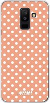 Samsung Galaxy A6 Plus (2018) Hoesje Transparant TPU Case - Peachy Dots #ffffff