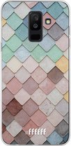 Samsung Galaxy A6 Plus (2018) Hoesje Transparant TPU Case - Colour Tiles #ffffff