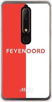 Nokia 6 (2018) Hoesje Transparant TPU Case - Feyenoord - met opdruk