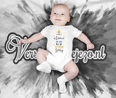 Romper i only love my bed and my mama sorry - Baby romper met tekst - korte mouw rompertje - maat 74-80 - kraamcadeau  zwangerschapscadeau babyshower baby kleding leuke tekst - rom