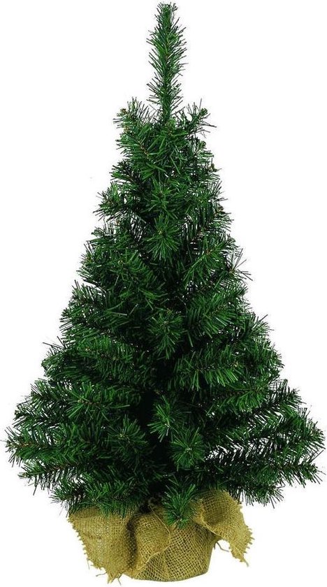 Volle kerstboom/kunstboom 75 cm inclusief gekleurde verlichting -  Kunstbomen/kunst... | bol.com