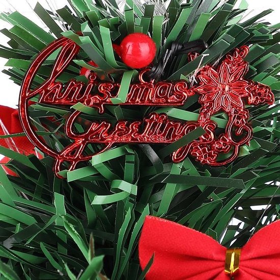 Mini kerstboom, USB, inclusief decoratie en verlichting, 26 cm