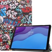 Tablet Hoes geschikt voor Lenovo Tab M10 HD tri-fold Hoes - 2e Generatie (TB-X306) - 10.1 Inch - Auto Sleep/Wake Functie - Graffiti