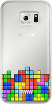 Samsung Galaxy S6 Edge Hoesje Transparant TPU Case - Tetris #ffffff