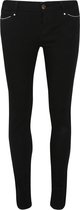 Cassis - Female - Slim broek met zilverkleurige details  - Zwart