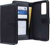 Huawei P40 Bookcase hoesje - CaseBoutique - Solide Zwart - Cuir artificiel