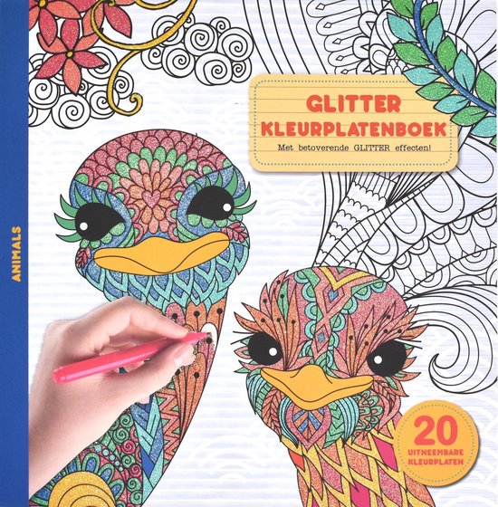 Afbeelding van het spel Glitter kleurplatenboek - Animals