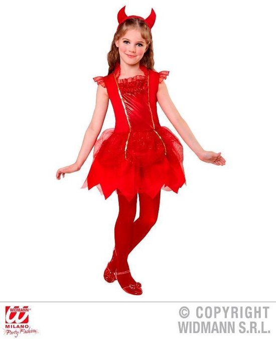 Genre Echt Kinderachtig WIDMANN - Rode duivel jurk met haarband voor meisjes - 128 (5-7 jaar) |  bol.com