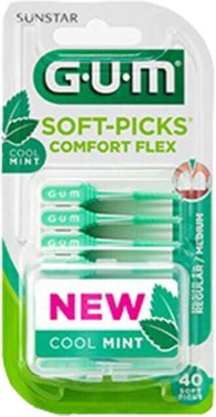 3x GUM Soft-Picks Comfort Flex Mint Medium 40 stuks