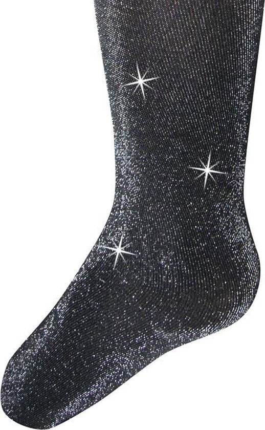 Ewers - Glitterpanty voor kinderen - lurex - zwart met zilveren glitters - 40 DEN - 170/176