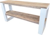 Wood4you - Side table New Orleans steigerhout 130Lx78HX38D cm wit