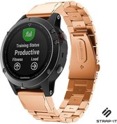 Stalen bandje metaal geschikt voor Garmin Fenix 5 - Plus & Sapphire - Fenix 6 - Pro & Sapphire - Garmin Fenix 7 - Solar & Sapphire Garmin Epix Gen 2 - Quickfit 22 / 22mm band voor