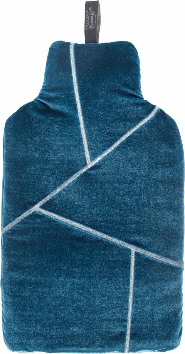 Goedkoopste Warm water kruik - Fluweel hoes blauw