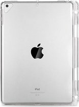 Shop4 - iPad 10.2 (2020) Hoes - Zachte Back Case met Pencilhouder Transparant