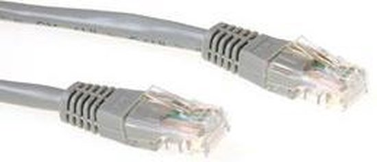 bol.com | ACT IB8000 - Cat 6 UTP-kabel - RJ45 - 0.5 m - Grijs