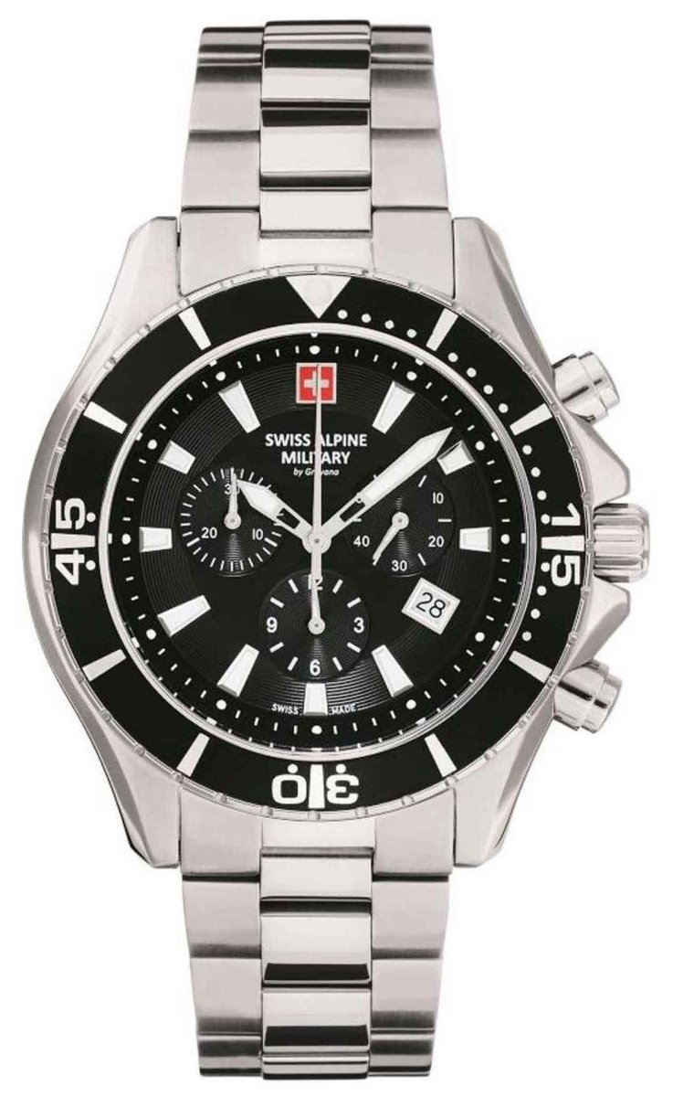 Swiss Alpine Military 7040.9137 heren horloge chronograaf 44 mm