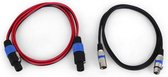 Malone PA-kabelset  : 1 x XLR-kabel  1,5 Meter - 1 x PA-kabel :  1,4 Meter