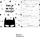 Uitnodigingen feestje - Batman - Super hero - Jongen - MamaKaart.nl