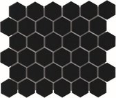 0,91m² - Mozaiek Tegels -  Barcelona Hexagon Zwart 5,1x5,9