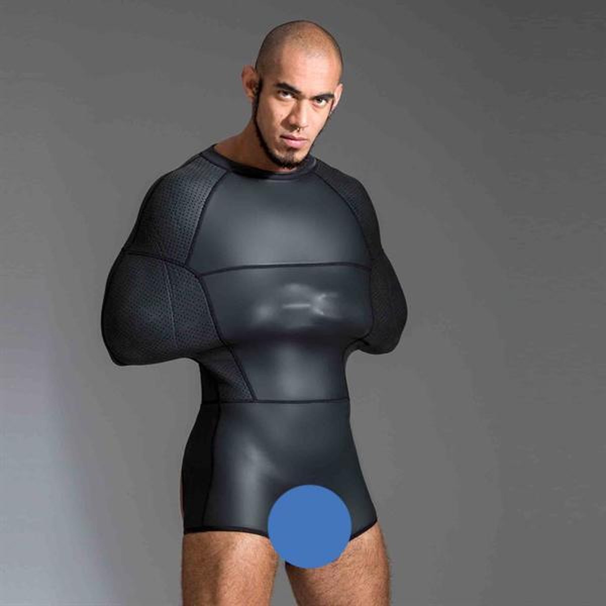665 - Dwangbuis - Isoleerhemd - Dwangjas van Neopreen - Zwart - Neoprene Pod Suit - Maat S
