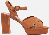 Tamaris Sandalen met hak cognac - Maat 40