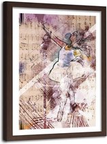 Foto in frame Ballerina in tutu, 80x120, beige, Premium print