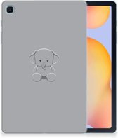 Beschermhoes Geschikt voor Samsung Galaxy Tab S6 Lite | Tab S6 Lite 2022 Silicone Case Baby Olifant met doorzichte zijkanten
