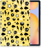 Hoesje Samsung Galaxy Tab S6 Lite | Tab S6 Lite 2022 Beschermhoes Punk Yellow met transparant zijkanten