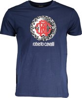 Roberto Cavalli T-shirt Blauw 2XL Heren