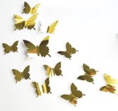 Spiegel goud 3D-vlinders