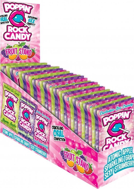 Popping Rock Candy Display Fruit Stand (36 Pack)
