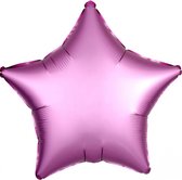 AMSCAN - Satijnachtige aluminium lila ster ballon - Decoratie > Ballonnen