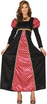 FIESTAS GUIRCA, S.L. - Rode en zwarte middeleeuwse dame outfit voor vrouwen - M (38)
