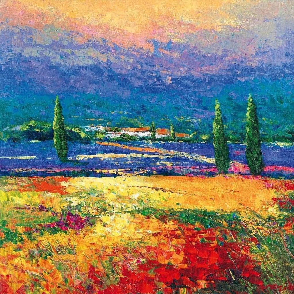 PGM Kunstdruk Madjid - Provence II 70x70cm Divers